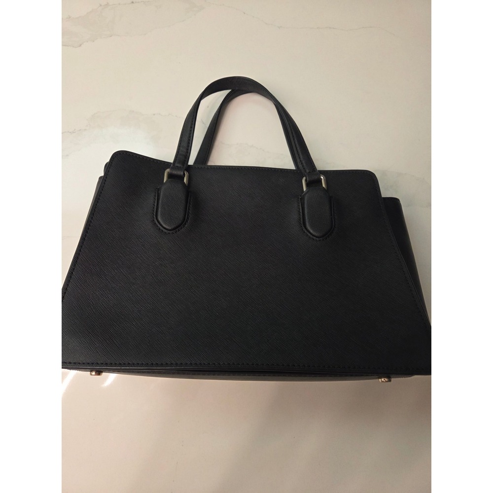Kate Spade New York Black Saffiano Leather Triple Compartment Satchel Handbag - Picture 2 of 7